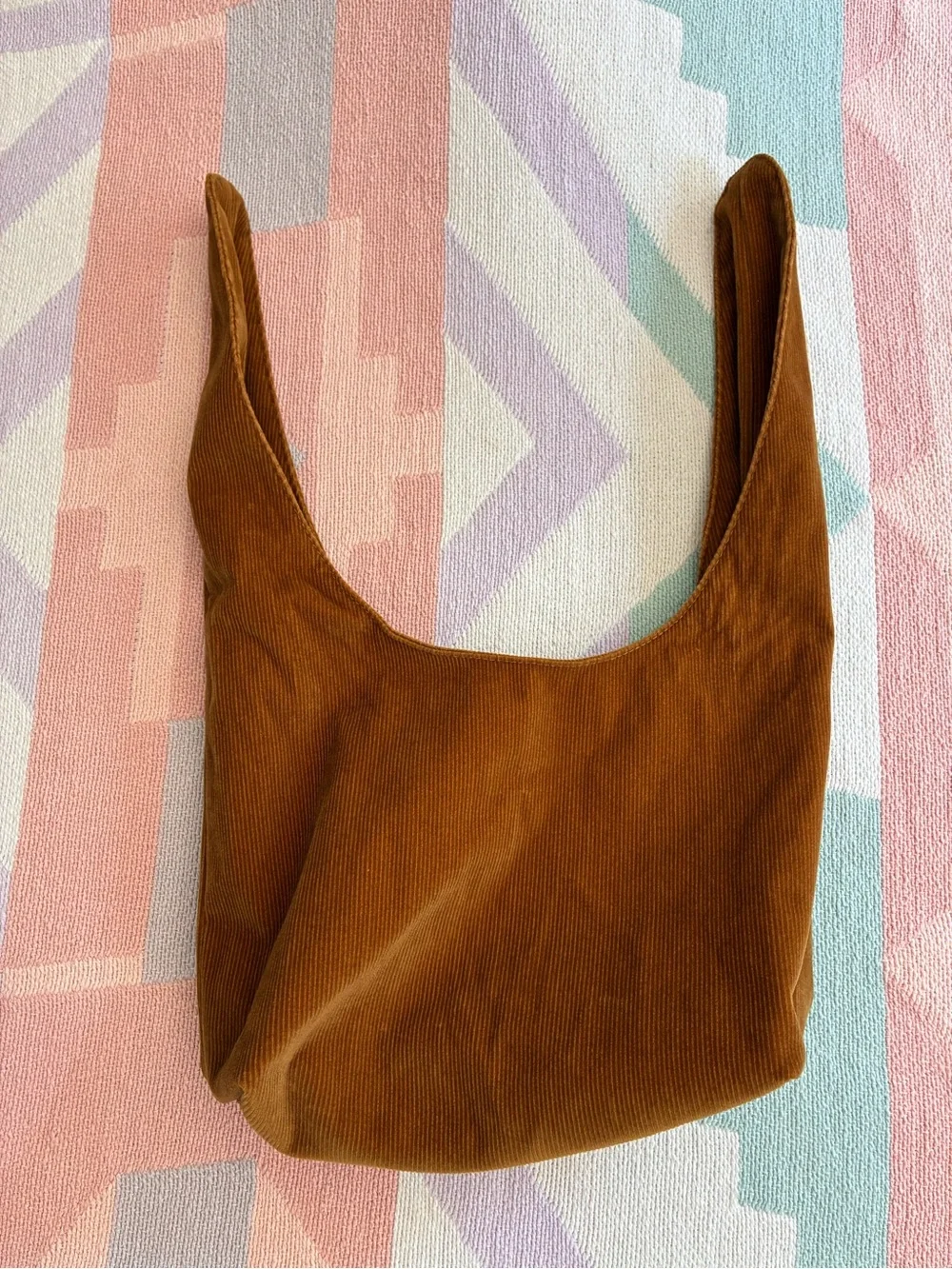 Merit Brown Corduroy Makeup Bag